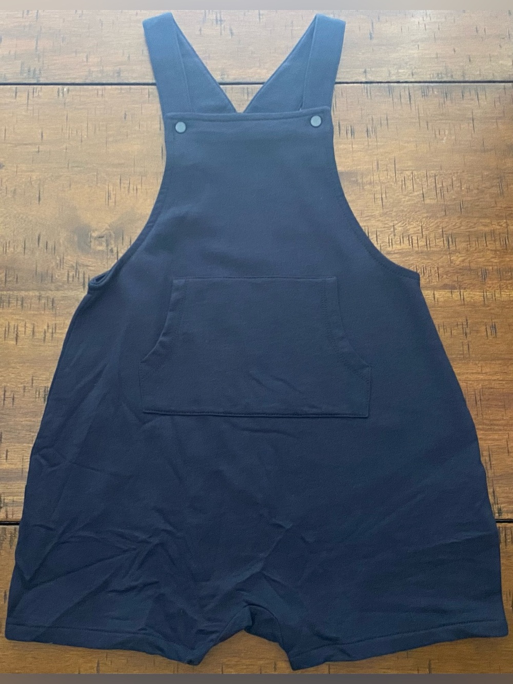 •EUC•H&M Dark Blue Organic Cotton Overall Shorts 3-4Y